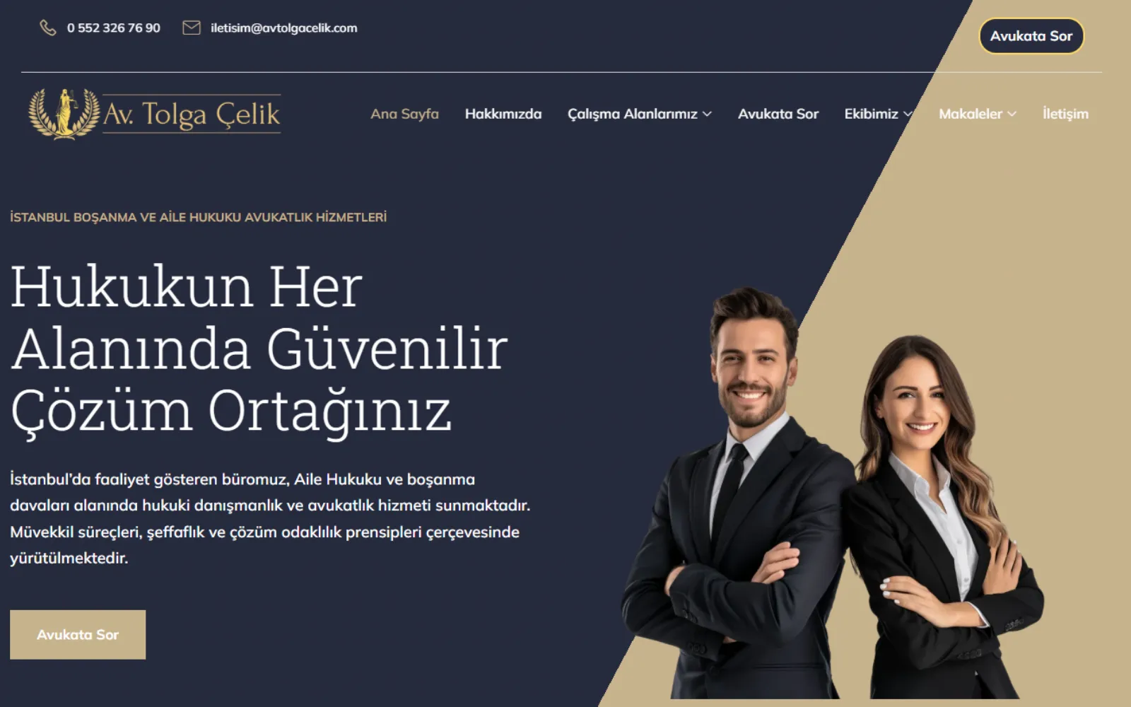 Av. Tolga Çelik — Hukuk Bürosu Web Sitesi