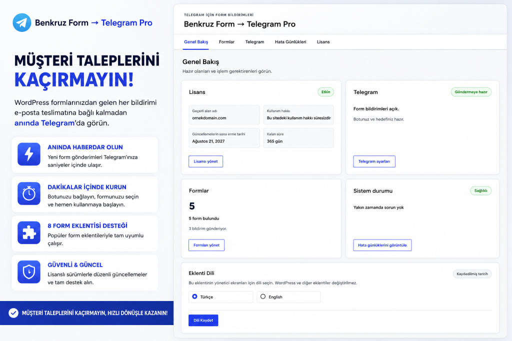Benkruz Form → Telegram Pro